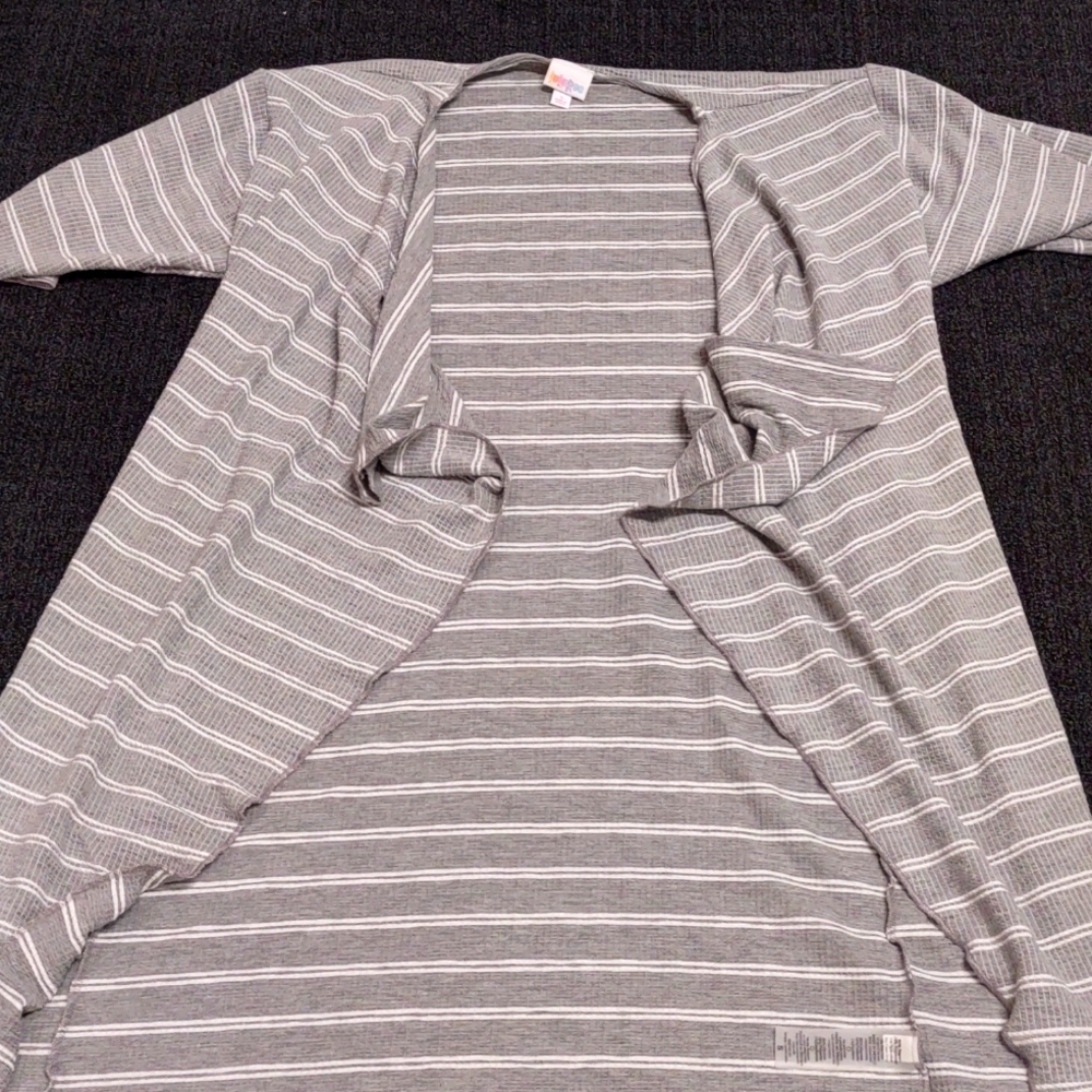 Grey and white striped Shirley